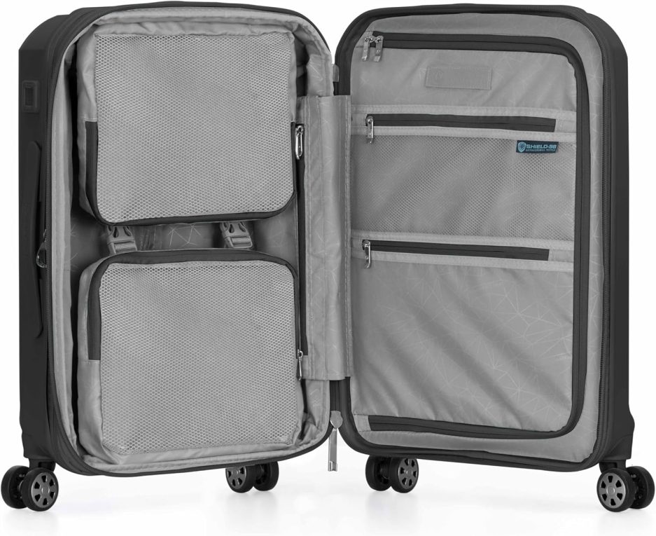 Pagosa Indestructible Hardshell Expandable Spinner Luggage, Black, 22" Carry-on - Image 9
