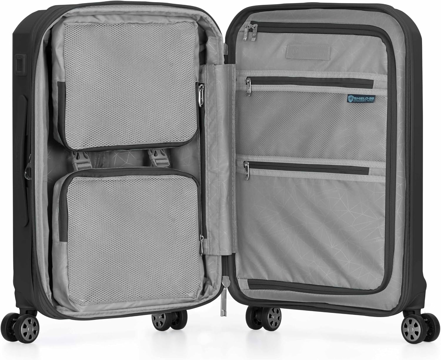 Pagosa Indestructible Hardshell Expandable Spinner Luggage, Black, 22" Carry-on - Image 9